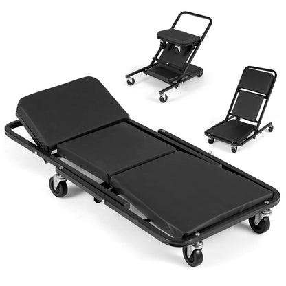 41" Foldable Mechanic Creeper with 450 LBS Capacity-Black