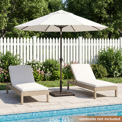 42 LBS Weighted Patio Umbrella Base with Adjustable Knob-Bronze