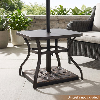 42 LBS Weighted Patio Umbrella Base with Adjustable Knob-Bronze
