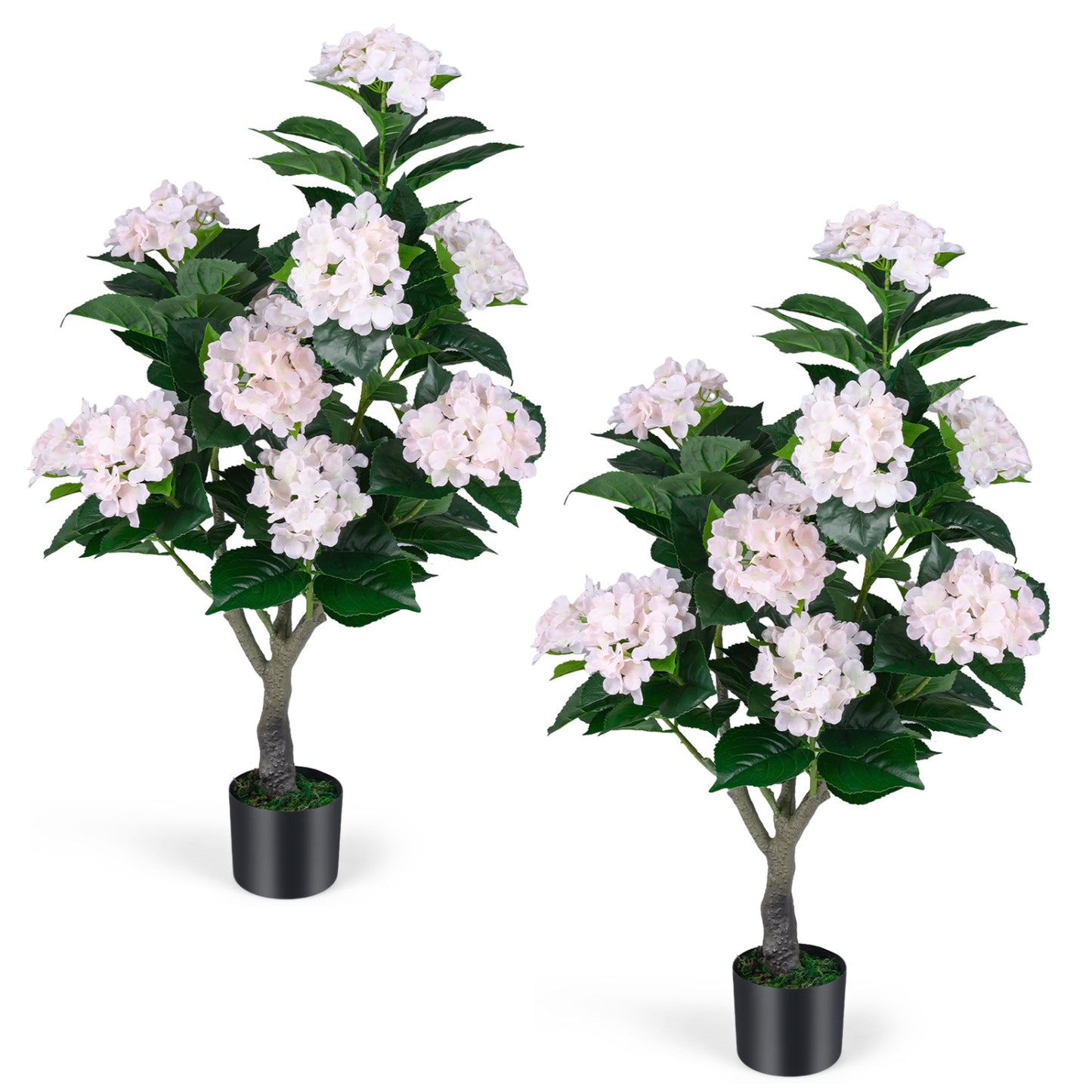 43.5" Artificial Hydrangea Tree 2 Pack-Blue