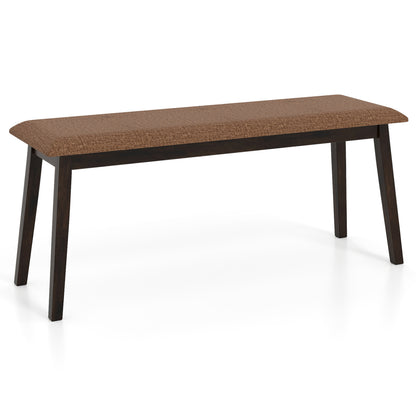 43.5 Inch Upholstered Entryway Bench with Rubber Wood Frame-Beige