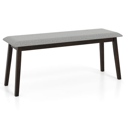 43.5 Inch Upholstered Entryway Bench with Rubber Wood Frame-Beige