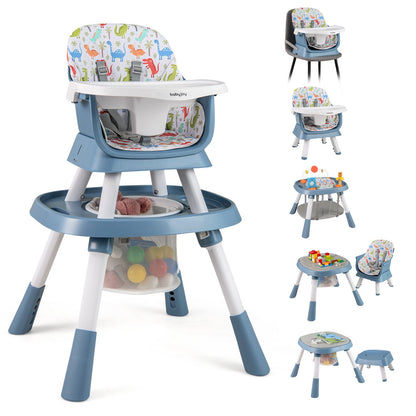 16-in-1 Baby High Chair with Activity Center and Booster Seat for Babies and Toddlers-Grey