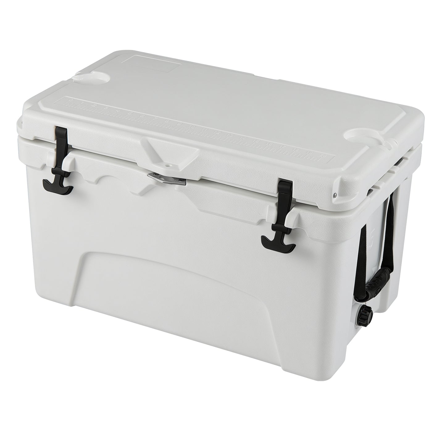 45 Quart Portable Hard Cooler Insulated Ice Chest Keeps Cool for up to 6 Days-White