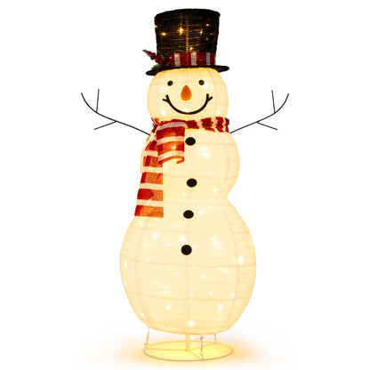 4.2 ft Lighted Christmas Snowman Decoration