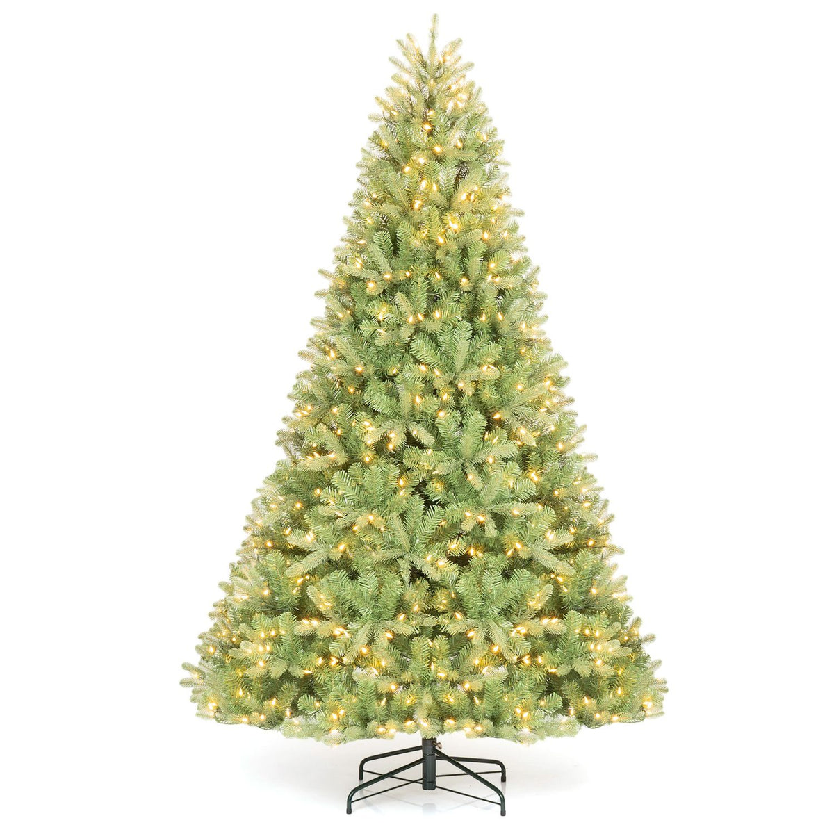 4.5/7.5 Feet Pre-Lit Artificial Christmas Tree with Warm White LED Lights-M