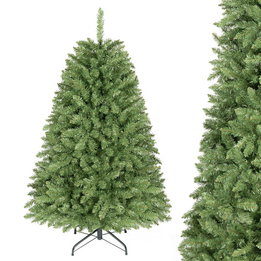 4.5 ft artificial Christmas tree with easy-setup hinges, holiday decor by Wilsons Home Store, lush green with full branches
