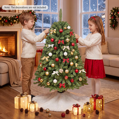 4 FT Artificial Christmas Tree with Easy-Setup Hinges