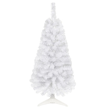4 ft artificial Christmas tree with 110 branch tips and 50 warm white LED lights, black color, holiday decor from Wilsons Home Store