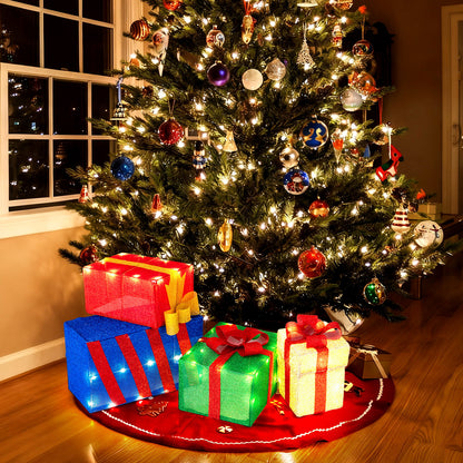 4 Ft Stackable Gift Boxes Set of 4 Stacked Christmas Present Boxes