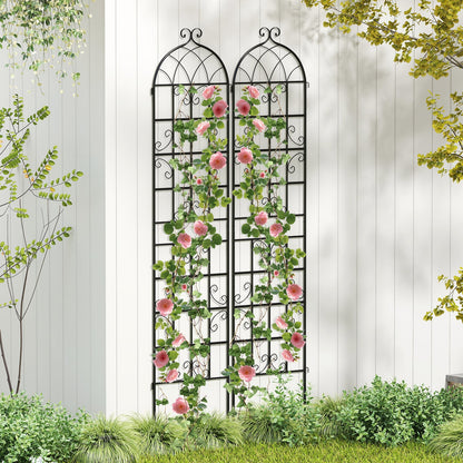 4 Pack 86" x 20" Metal Garden Trellis for Outdoor Climbing Plants