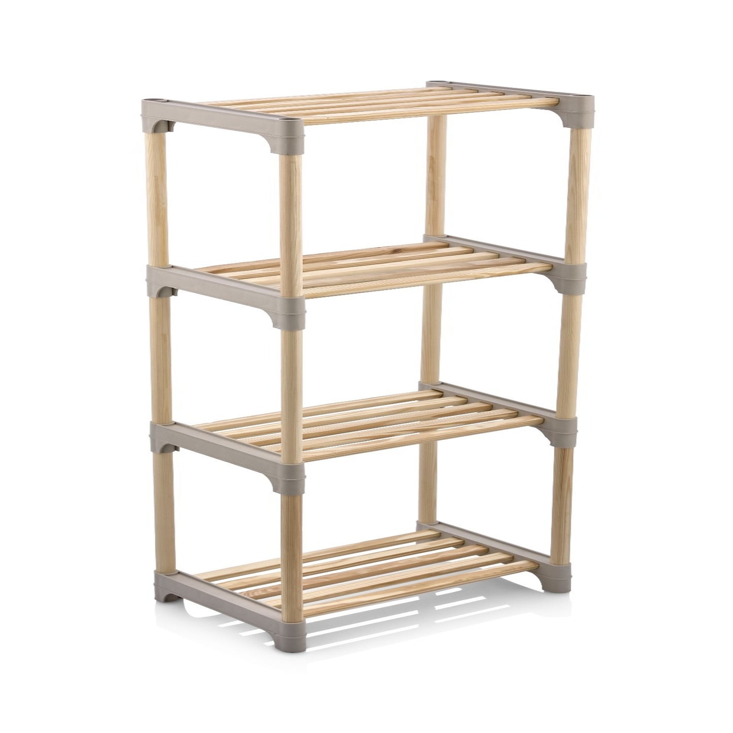 4-Tier Bookshelf with Open Shelves for Home Office and Bathroom-4-Tier