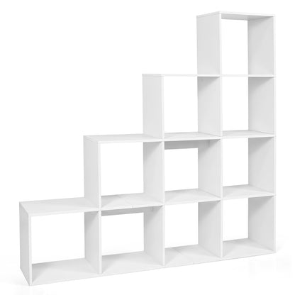 Natural wood 4-tier bookshelf with anti-tipping kits, ideal for home office storage, by Direct by Wilsons Home Store.