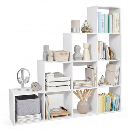 Natural wood 4-tier bookshelf with anti-tipping kits, ideal for home office organization by Wilsons Home Store.