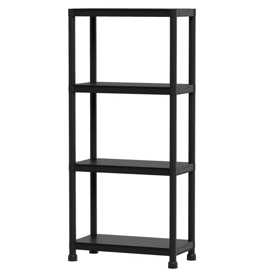 4-Tier Heavy-Duty Plastic Storage Shelves Freestanding Garage Shelving Unit