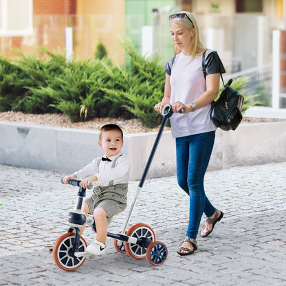4-in-1 Kids Trike Bike with Seat Height and Adjustable Parent Push Handle