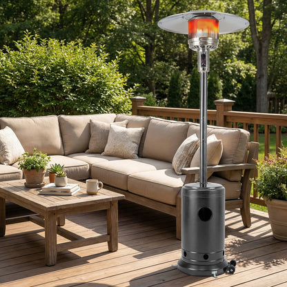 50 000 BTU Patio Propane Gas Heater with Stainless Steel Burner-Black
