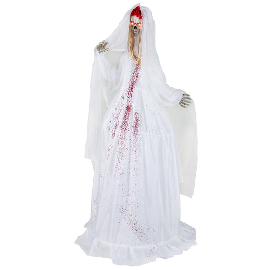 Halloween Animatronic Standing Bride 7.2 FT Haunted House Decoration
