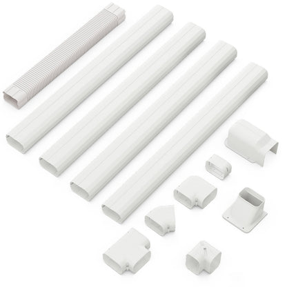 4 Inches W Mini Decorative PVC Slim Line Cover Kit-16.5ft