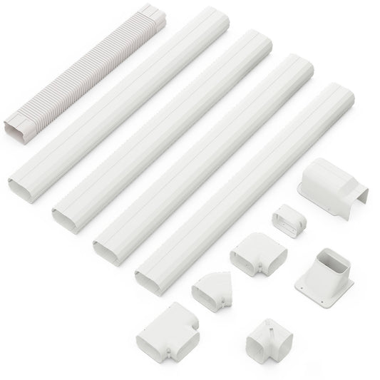 4 Inches W Mini Decorative PVC Slim Line Cover Kit-16.5ft
