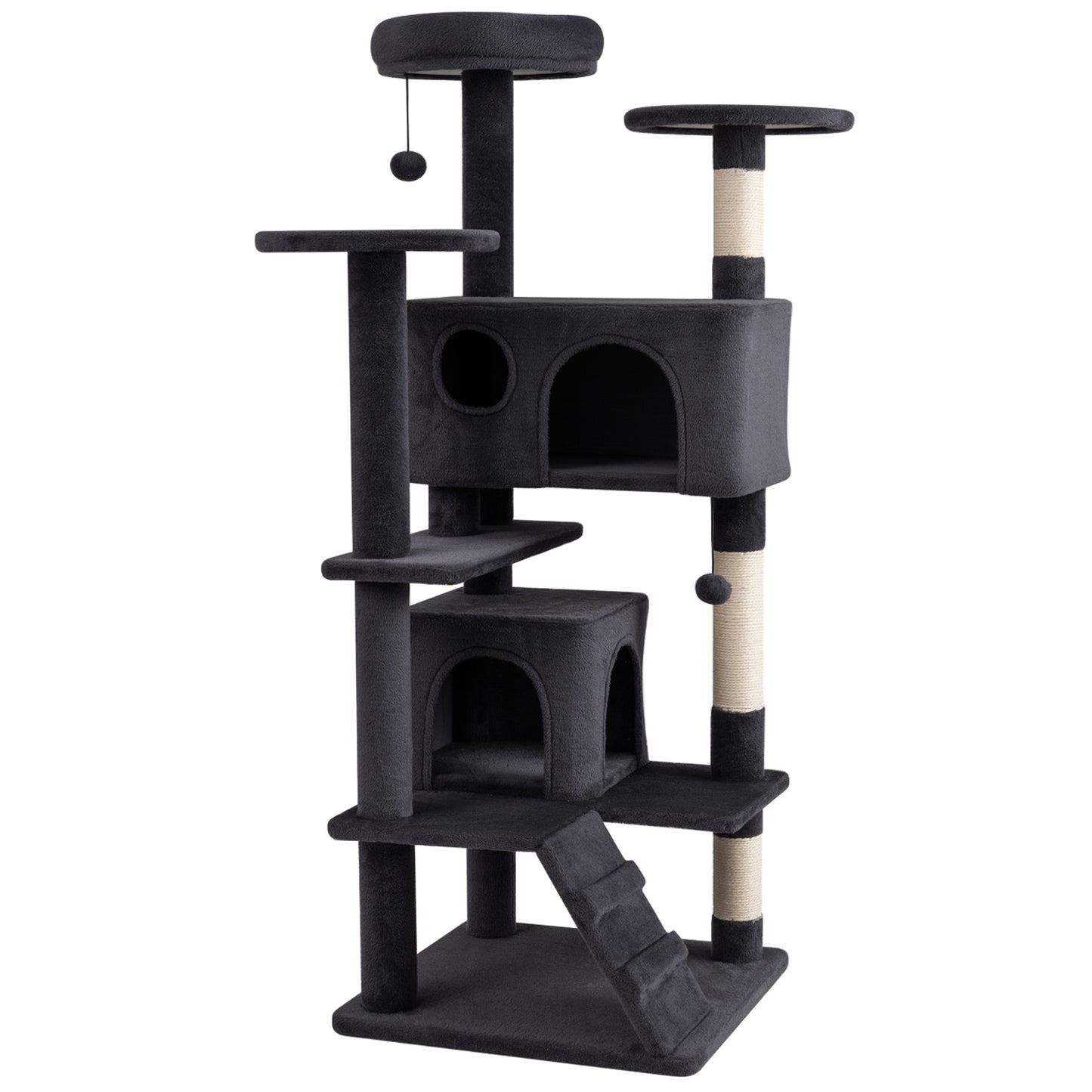 52 Inch Tall Cat Tree Tower for Indoor Cats-Beige