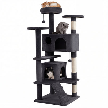 52 Inch Tall Cat Tree Tower for Indoor Cats-Beige