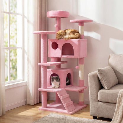 52 Inch Tall Cat Tree Tower for Indoor Cats-Beige