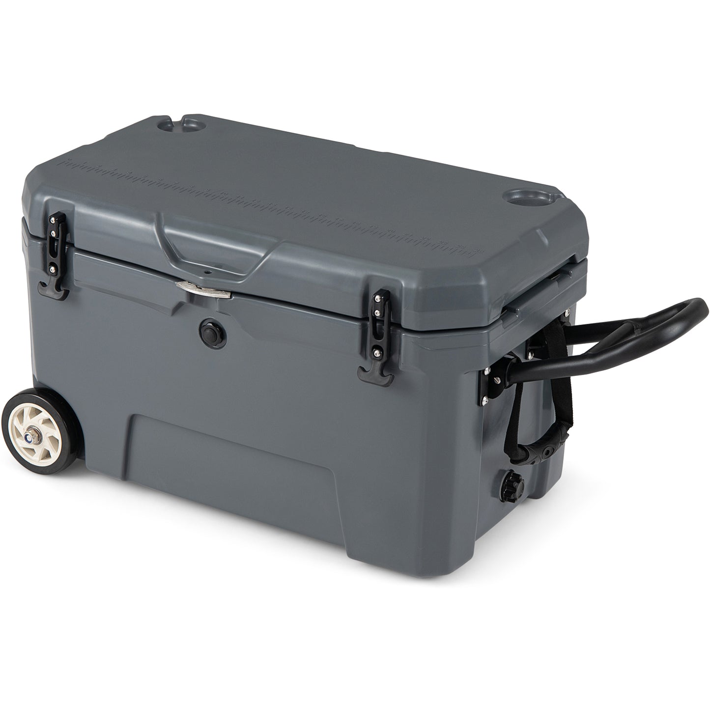 52 Quart Portable Hard Cooler with 6-Day Ice Retention and Wheels-Gray