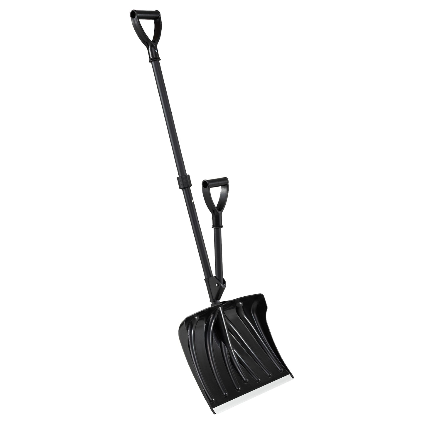 53 Inch Snow Shovel with Assist Handle for Driveway Car Garage Camping-Black