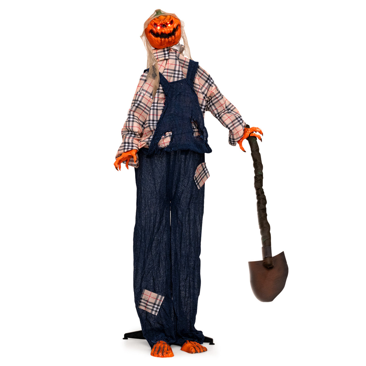 5.3 ft Halloween Decoration Outdoor with Red Eyes and Shovel