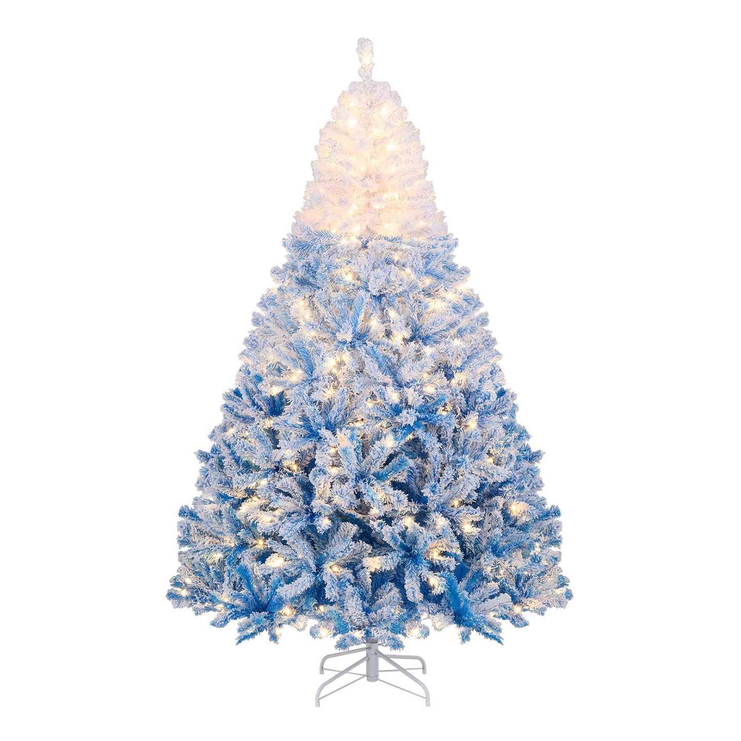5/6/7/8 FT Artificial Christmas Tree with Warm White LED Lights and 8 Modes-8 Feet