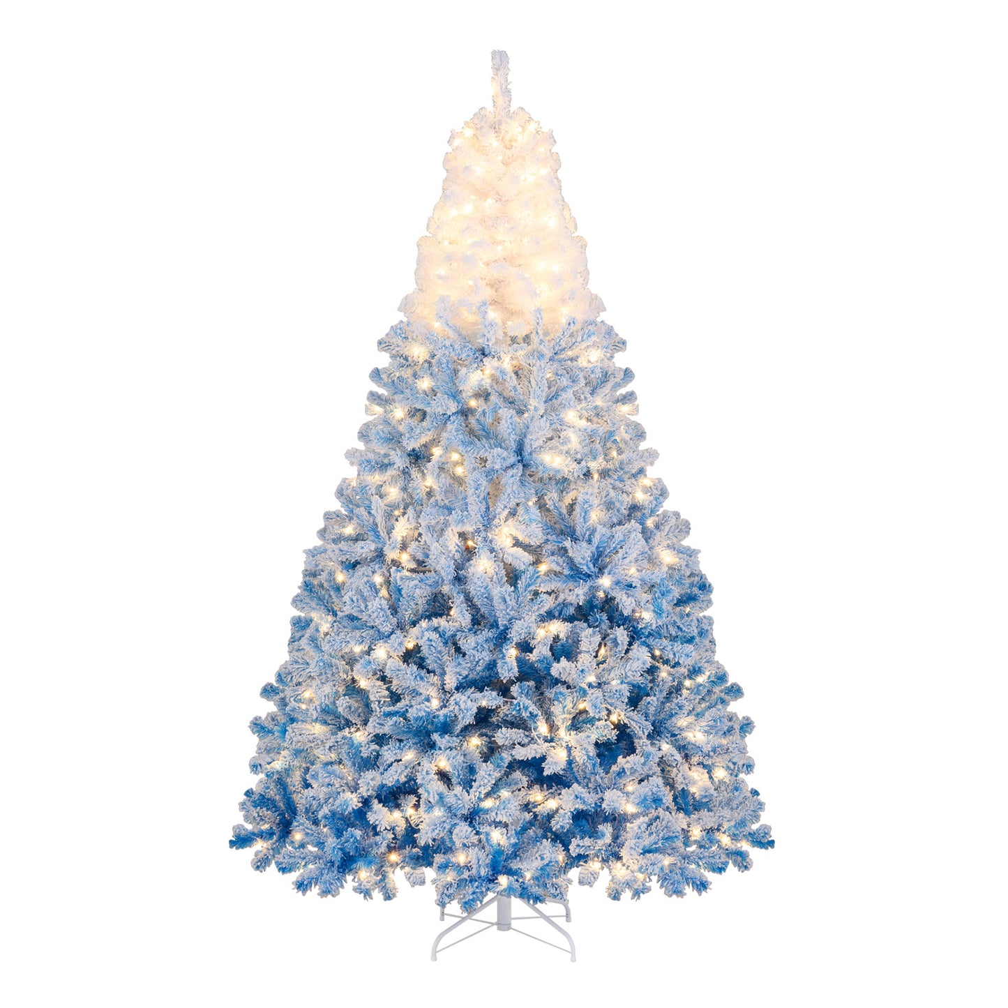 5/6/7/8 FT Artificial Christmas Tree with Warm White LED Lights and 8 Modes-8 Feet