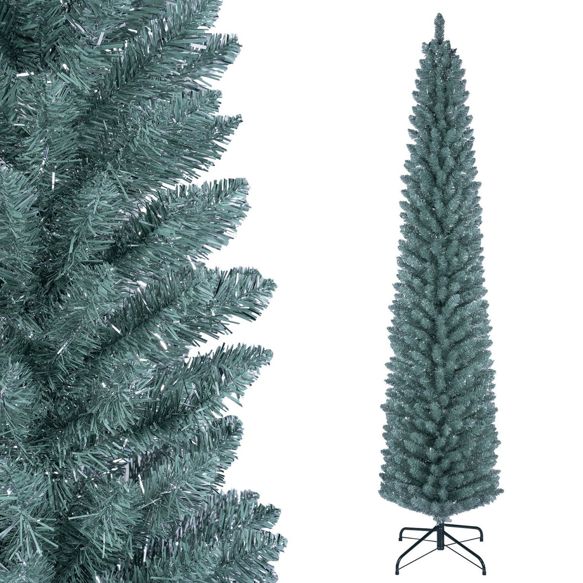 Artificial Christmas tree in 5, 6, 7, or 8 feet with PVC branch tips, ideal for holiday decor, by Wilsons Home Store.