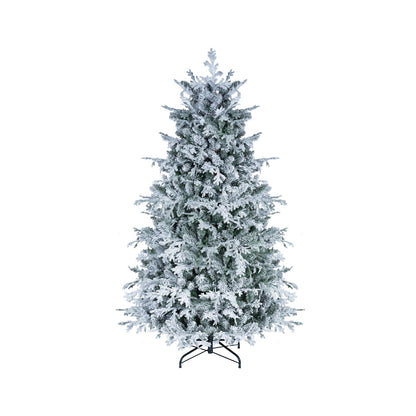 5/6/7/8 Feet Pre-Lit Artificial Christmas Tree with Warm White LED Lights-6 FT