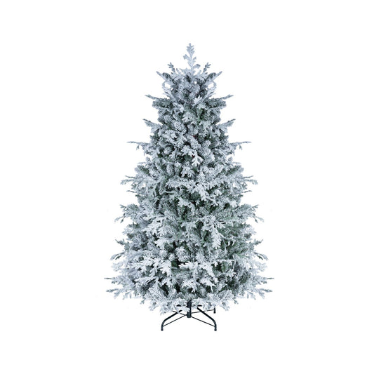 5/6/7/8 Feet Pre-Lit Artificial Christmas Tree with Warm White LED Lights-6 FT