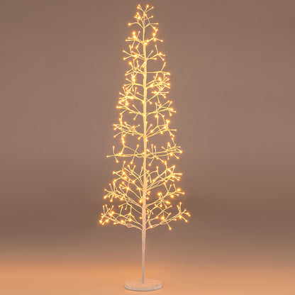 5/6/7 FT Lighted Birch Tree  Pre-lit Twig Tree with 240/320/456 Warm White Light LED Lights-6 FT