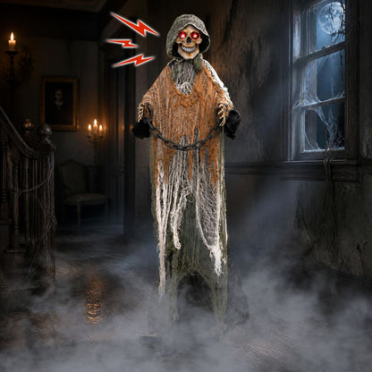 5.7 Feet Outdoor Life-Size Halloween Decoration with Chain