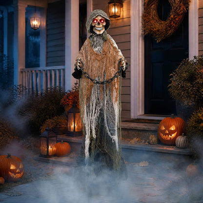 5.7 Feet Outdoor Life-Size Halloween Decoration with Chain