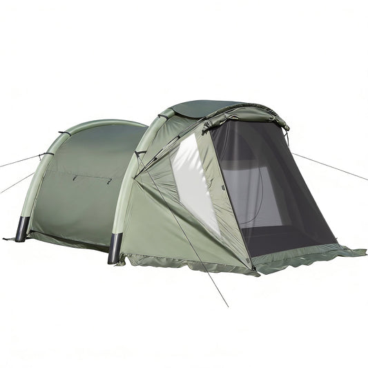 5-7 Person Inflatable Camping Tent with Screened Porch-Green
