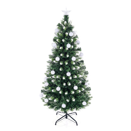 5 FT Pre-Lit Artificial Christmas Tree with Dazzling Optical Fibers