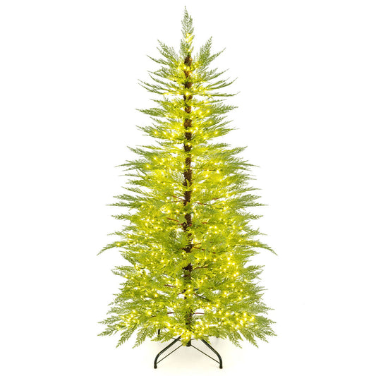5 FT Pre-Lit Artificial Christmas Tree with 670 Warm White Lights