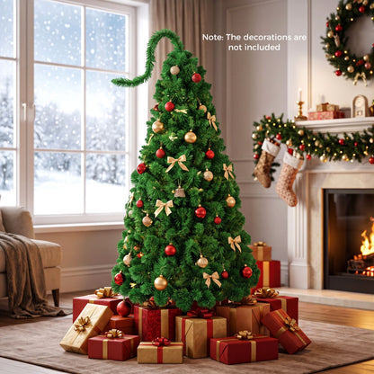 5 FT Pre-Lit Artificial Christmas Tree with Green Snow Flocking