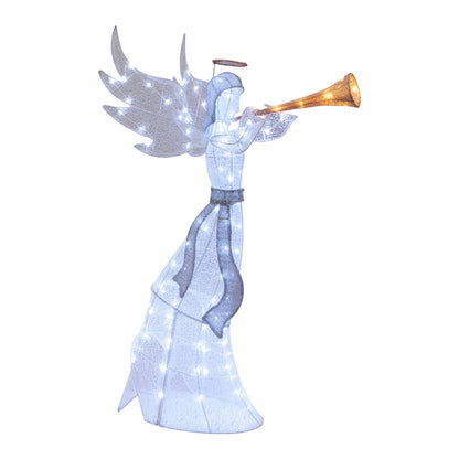 5 Feet Christmas Angel with 100 LED Lights and Ground Stakes