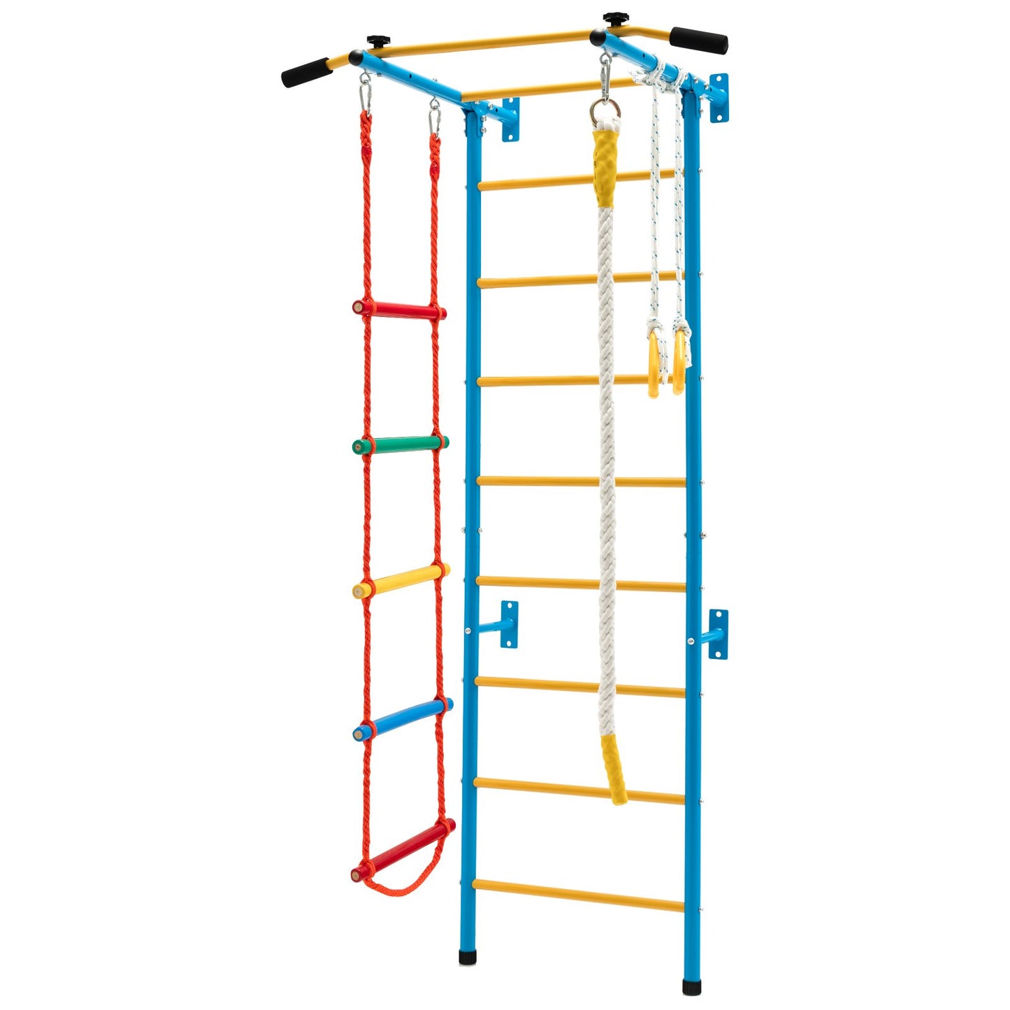 5 In 1 Childrens Indoor Gym Playground Swedish Wall Ladder for Solid Wall