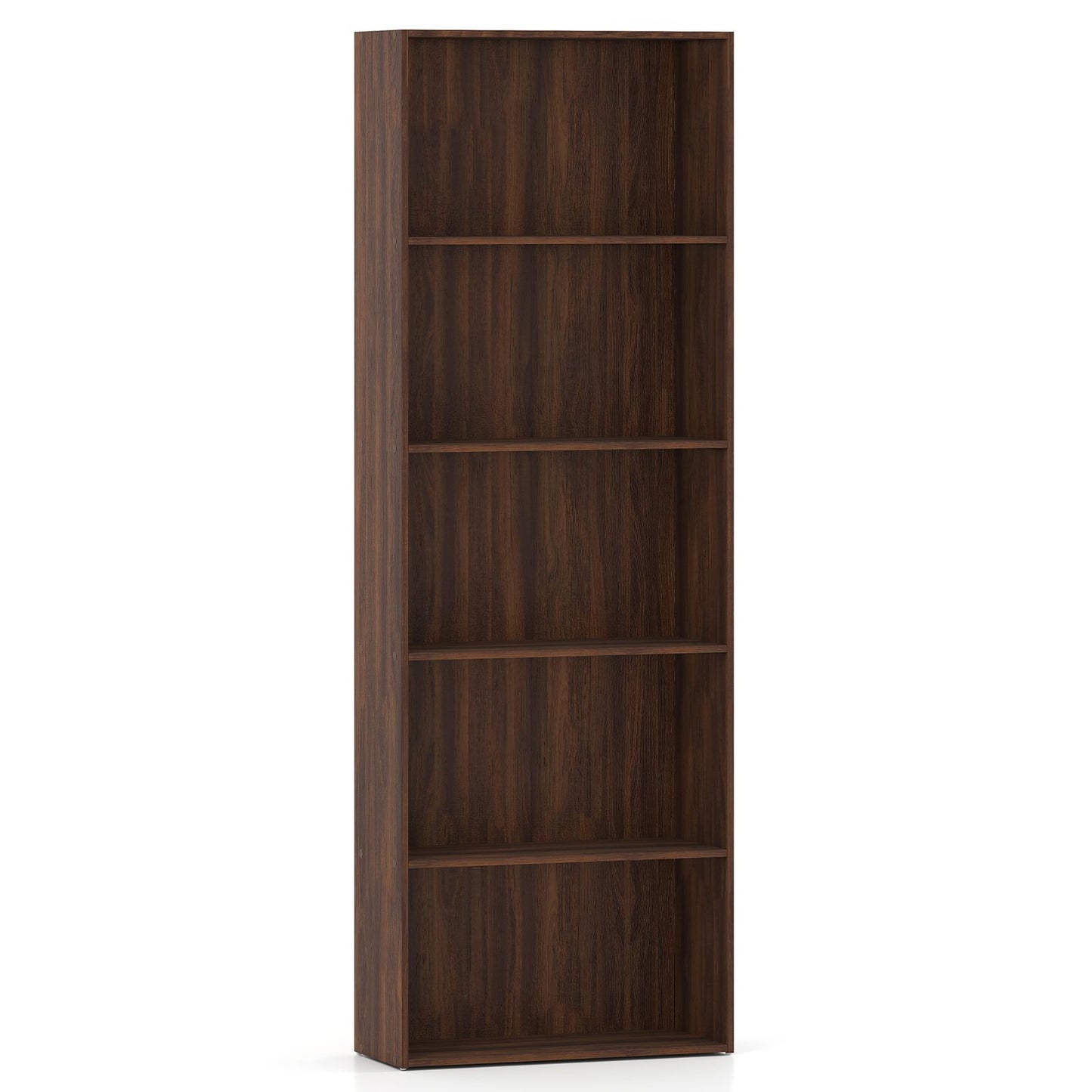 5-Shelf Storage Bookcase Modern Multi-Functional Display Cabinet Furniture-Black