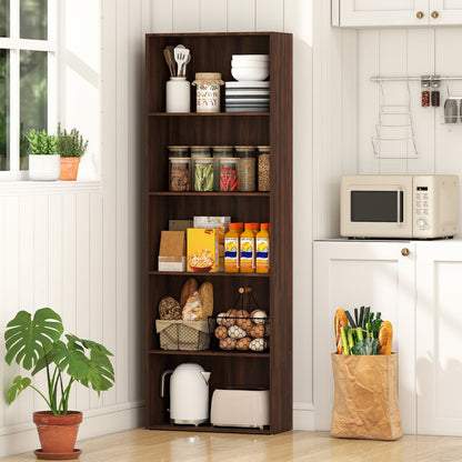 5-Shelf Storage Bookcase Modern Multi-Functional Display Cabinet Furniture-Black