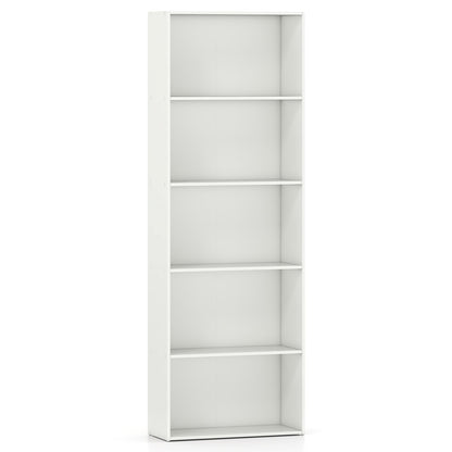 5-Shelf Storage Bookcase Modern Multi-Functional Display Cabinet Furniture-Black