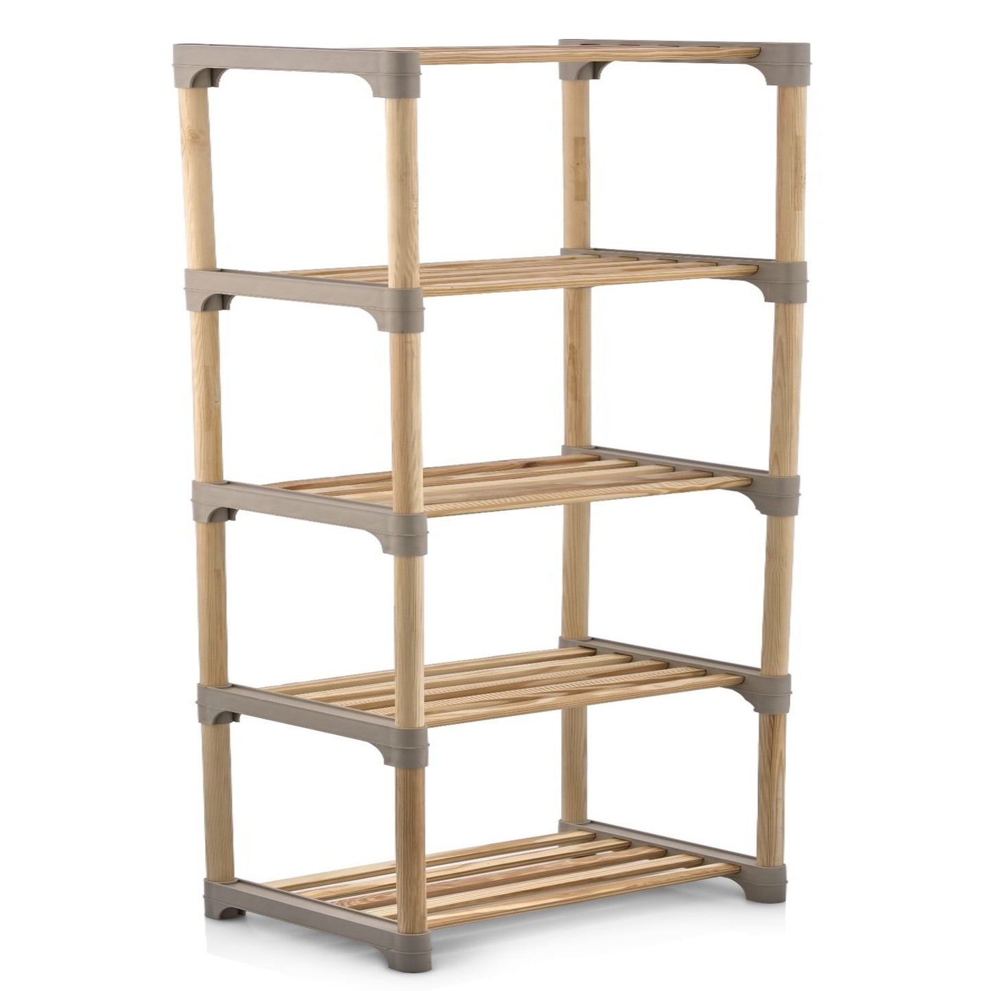 4-Tier Bookshelf with Open Shelves for Home Office and Bathroom-4-Tier