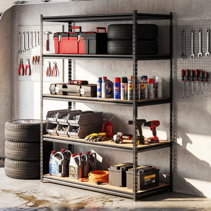 5-Tier Garage Shelving Unit for Warehouse and Basement-Set of 2