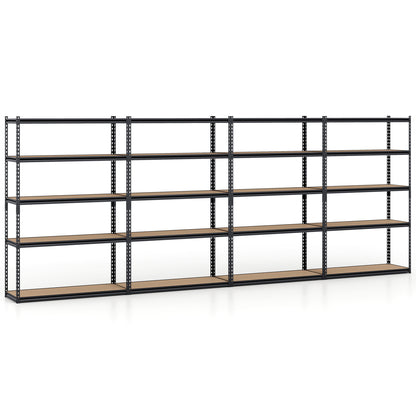 5-Tier Garage Shelving Unit for Warehouse and Basement-Set of 4